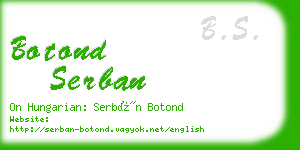 botond serban business card